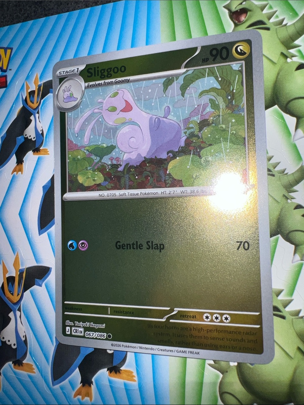 Pokemon Sliggoo Card - Purple and Green Artwork